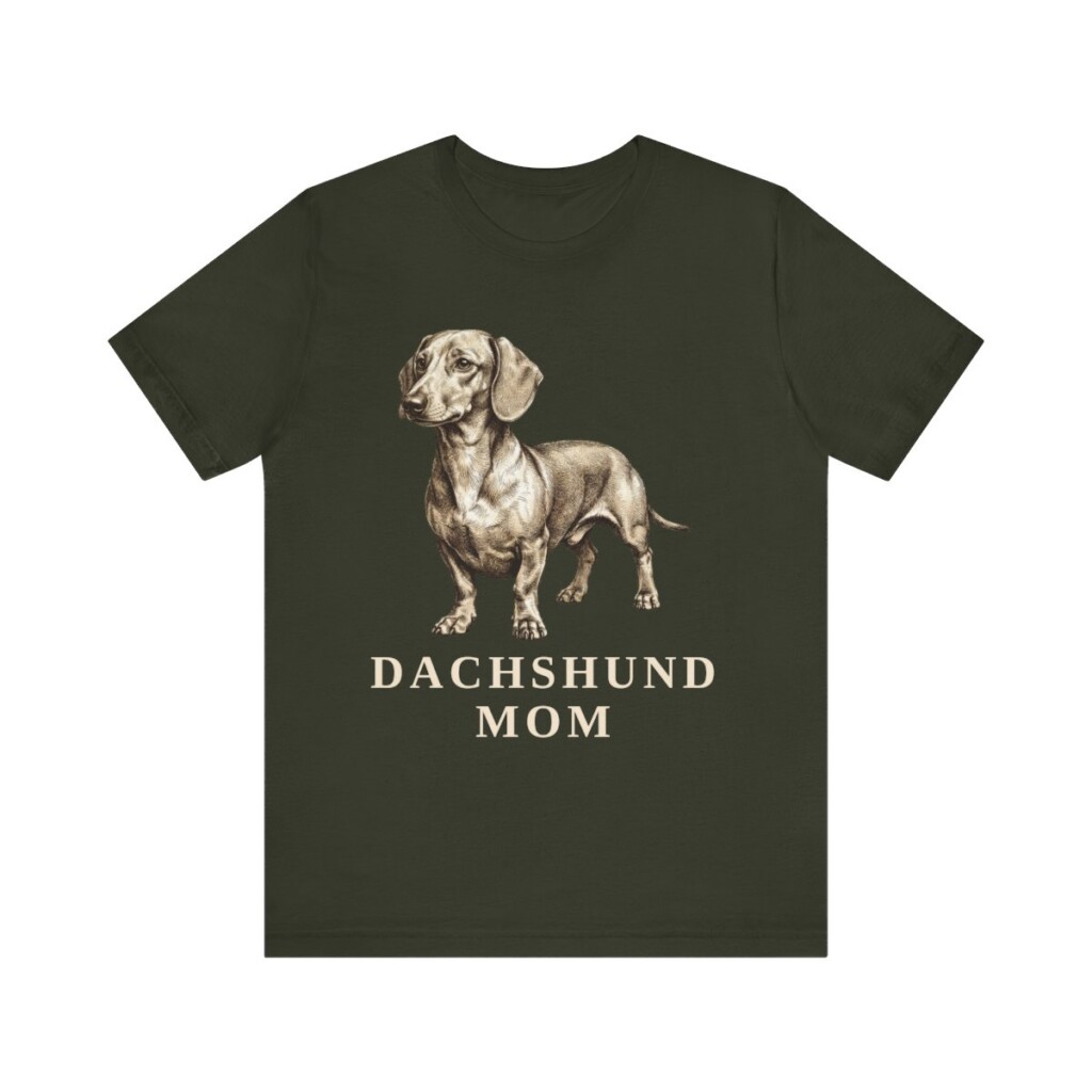 Dachshund Mom Shirt, Vintage Dog Sketch Tee, Dog Mom Gift