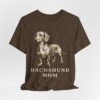 Dachshund Mom Shirt, Vintage Dog Sketch Tee, Dog Mom Gift