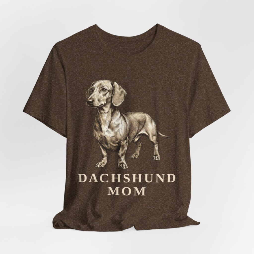 Dachshund Mom Shirt, Vintage Dog Sketch Tee, Dog Mom Gift