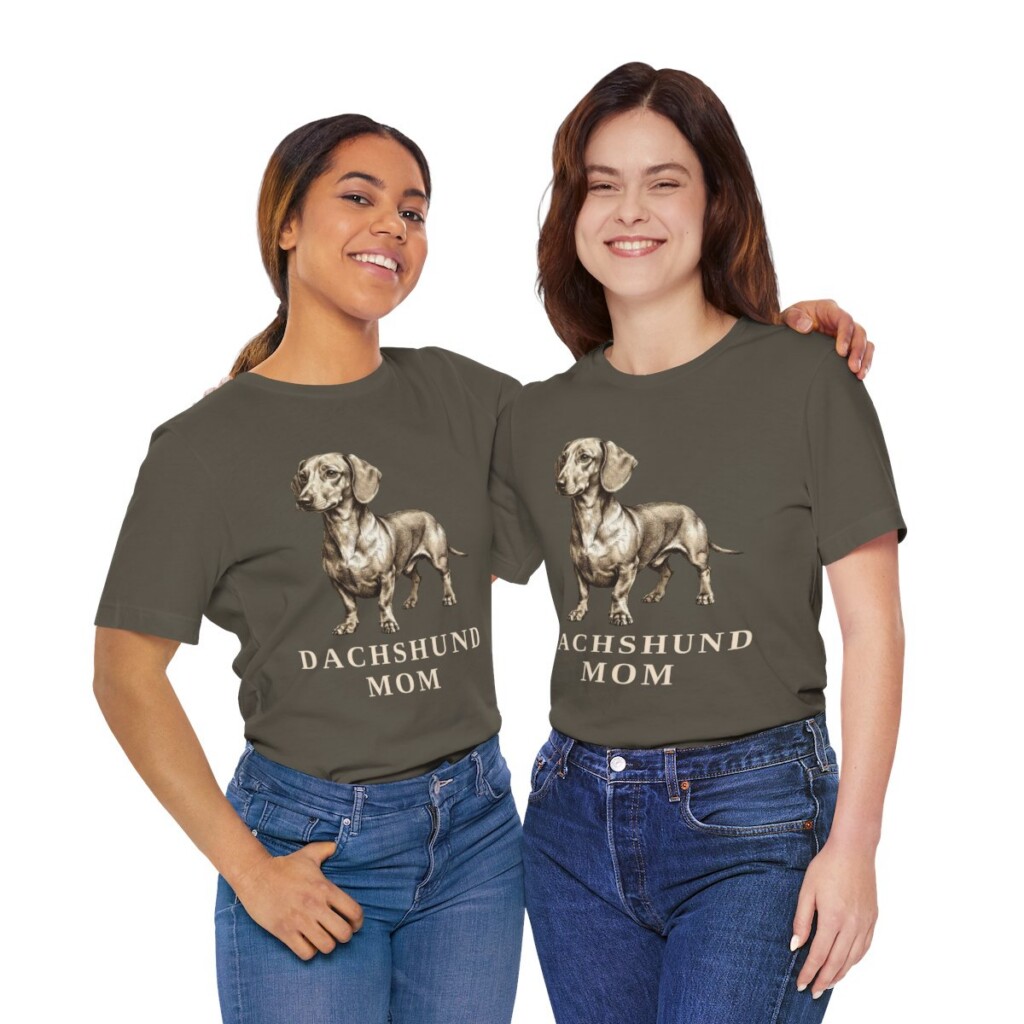 Dachshund Mom Shirt, Vintage Dog Sketch Tee, Dog Mom Gift