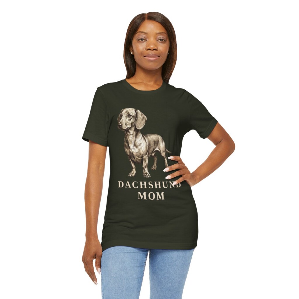 Dachshund Mom Shirt, Vintage Dog Sketch Tee, Dog Mom Gift