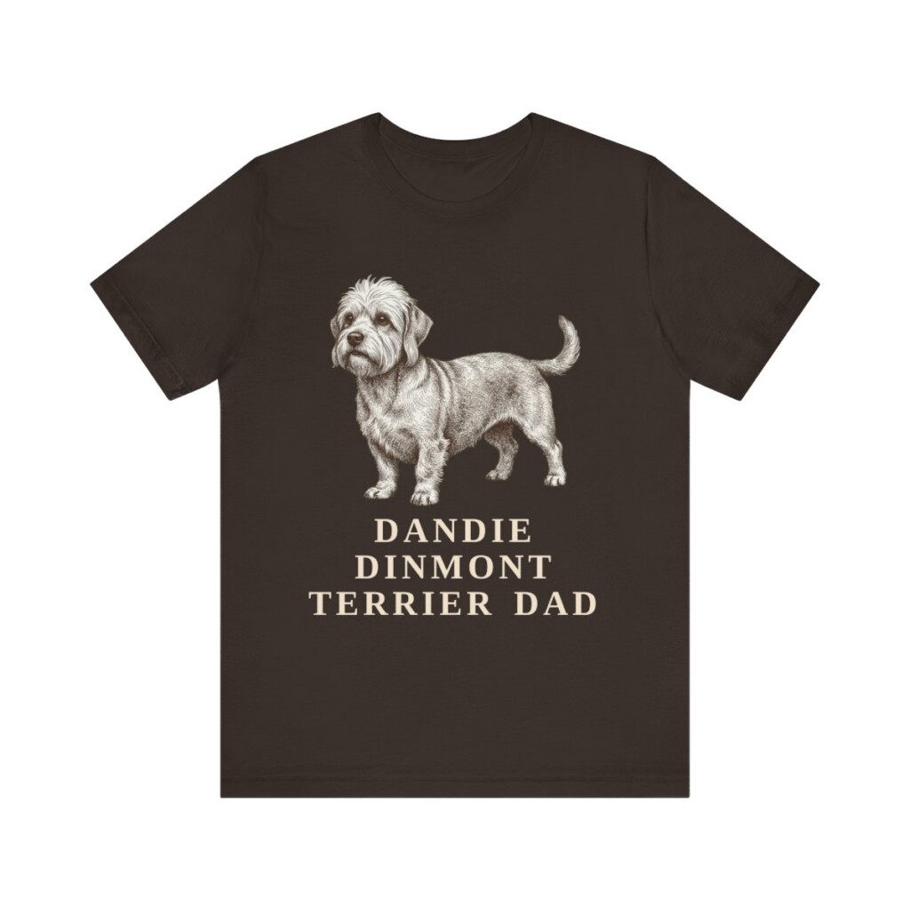 Dandie Dinmont Terrier Dad Shirt, Vintage Dog Sketch Tee, Dog Dad Gift