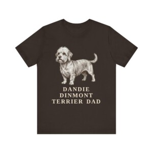 Dandie Dinmont Terrier Dad Shirt, Vintage Dog Sketch Tee, Dog Dad Gift
