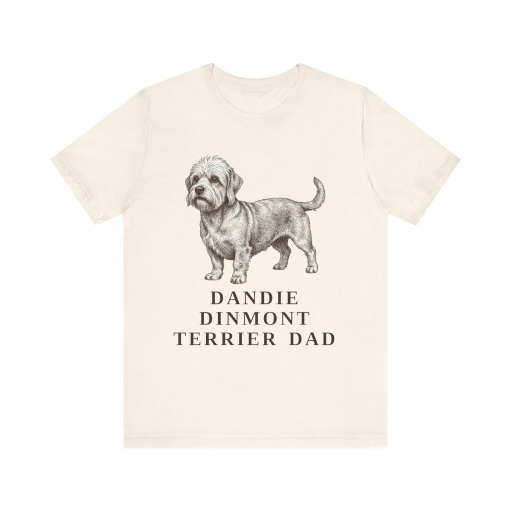 Dandie Dinmont Terrier Dad Shirt, Vintage Dog Sketch Tee, Dog Dad Gift