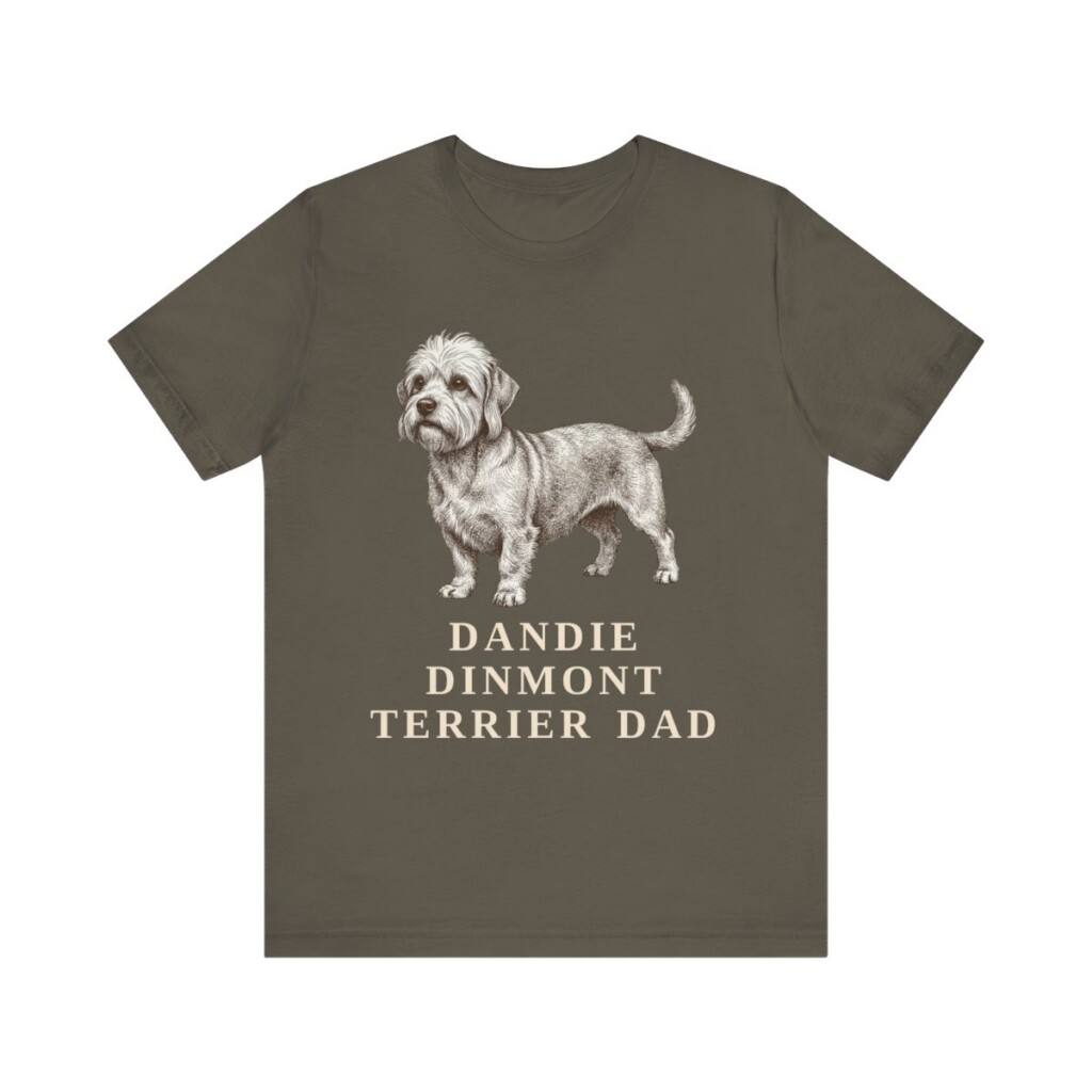 Dandie Dinmont Terrier Dad Shirt, Vintage Dog Sketch Tee, Dog Dad Gift