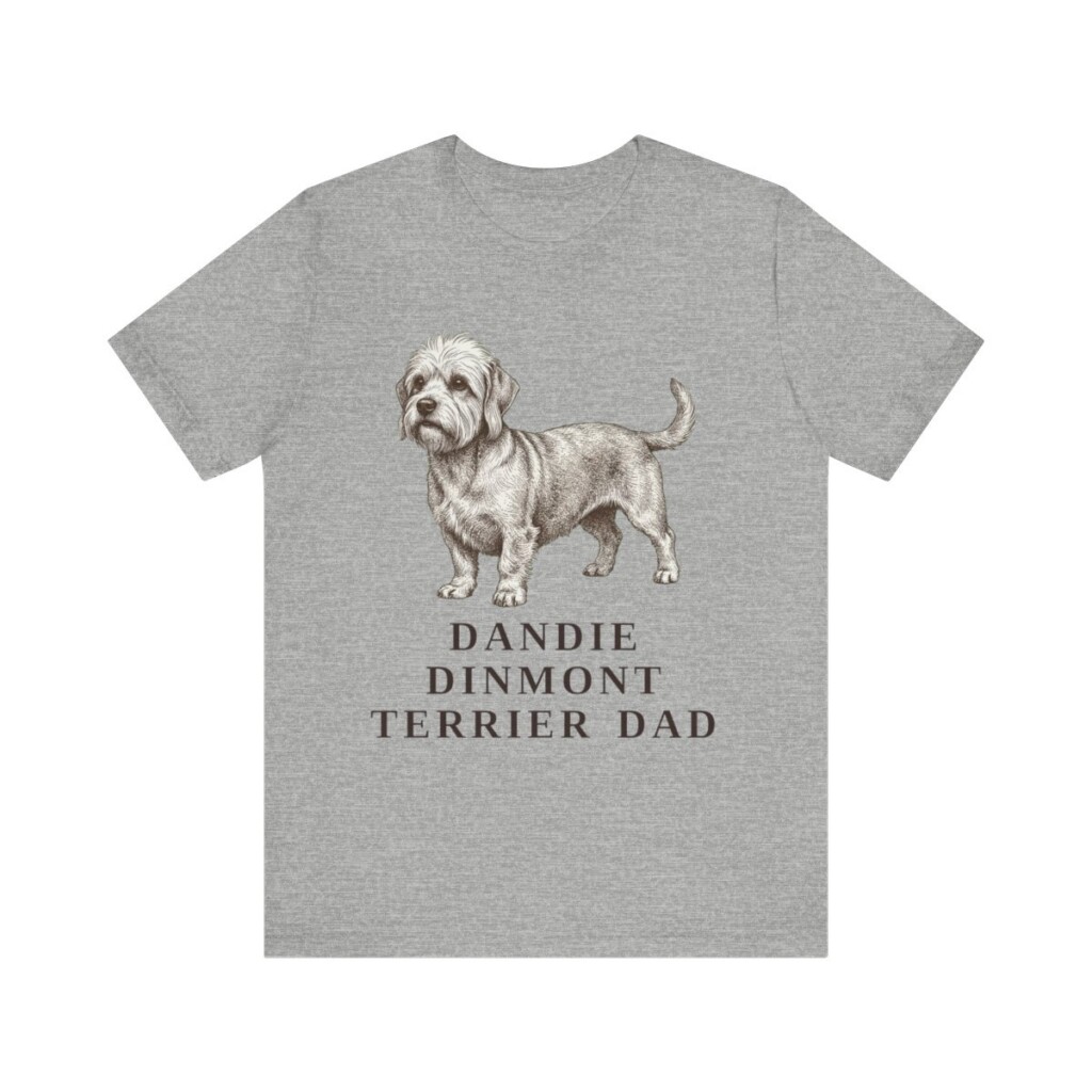Dandie Dinmont Terrier Dad Shirt, Vintage Dog Sketch Tee, Dog Dad Gift