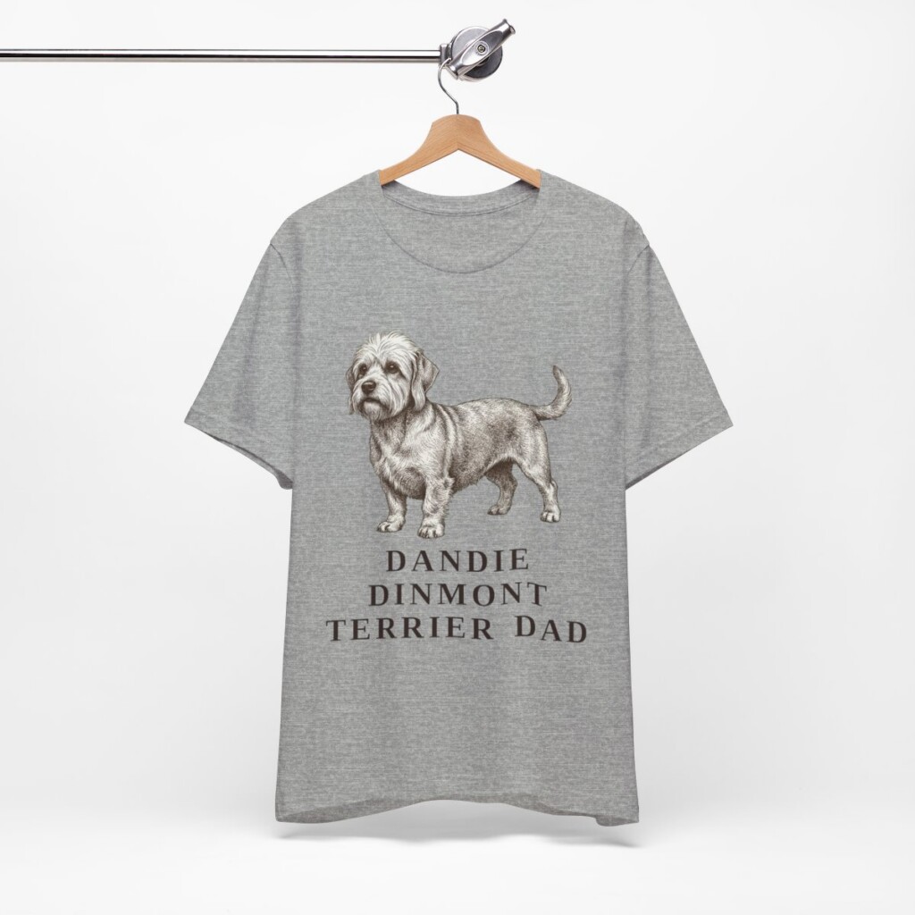 Dandie Dinmont Terrier Dad Shirt, Vintage Dog Sketch Tee, Dog Dad Gift