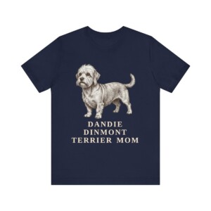 Dandie Dinmont Terrier Mom Shirt, Vintage Dog Sketch Tee, Dog Mom Gift