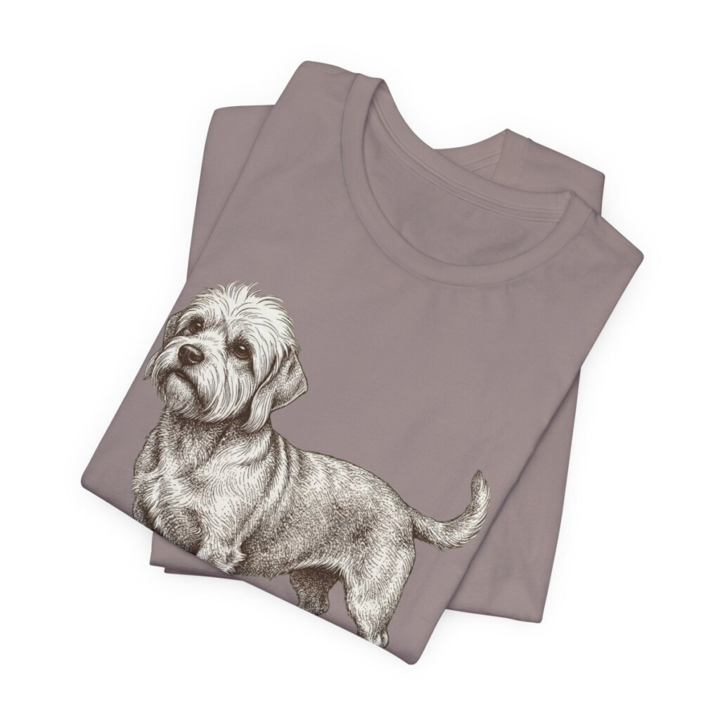 Dandie Dinmont Terrier Humor Shirt, Vintage Dog Sketch Tee, Dog Humor Gift