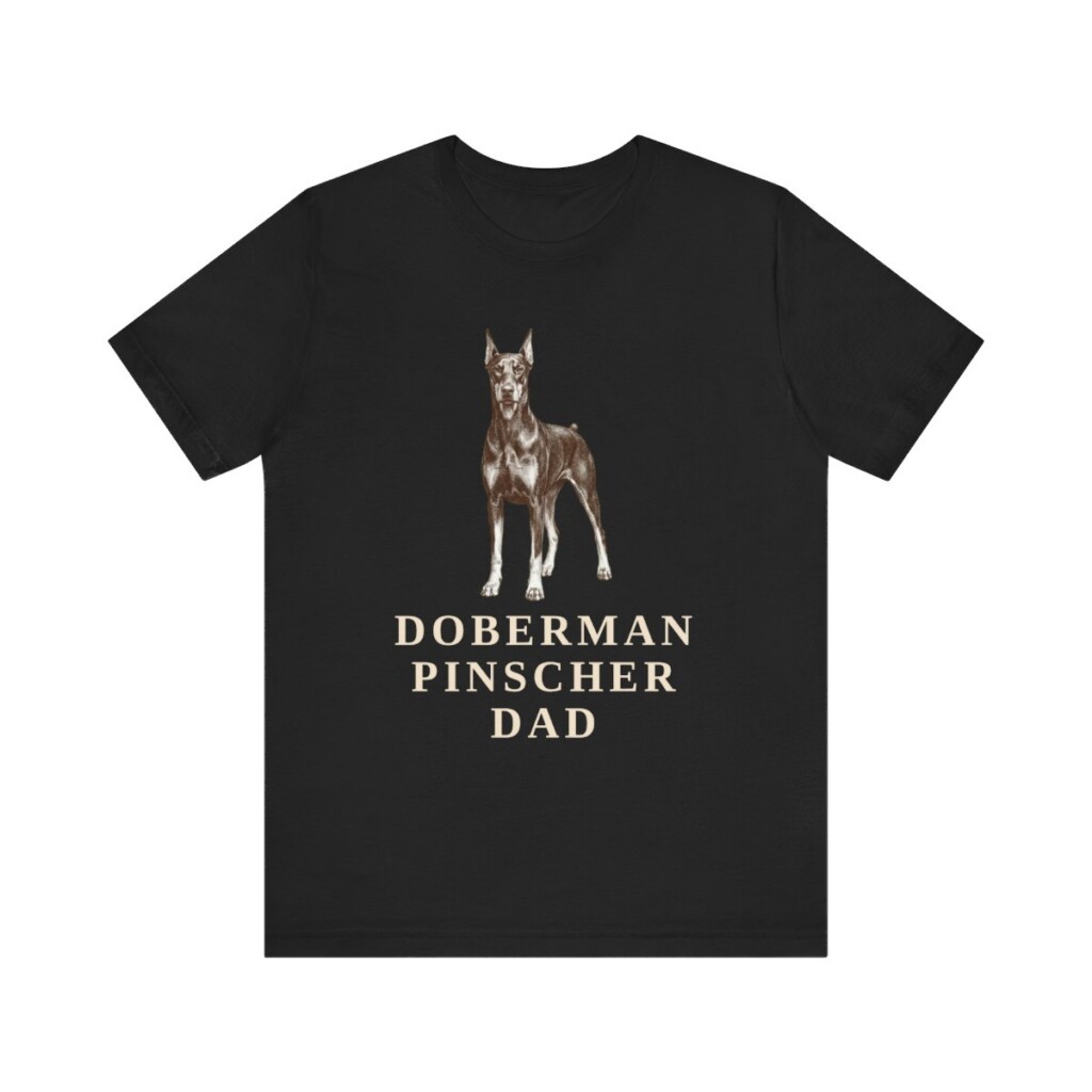 Doberman Pinscher Dad Shirt, Vintage Dog Sketch Tee, Dog Dad Gift Doberman Pinscher Dad Shirt, Vintage Dog Sketch Tee, Dog Dad Gift