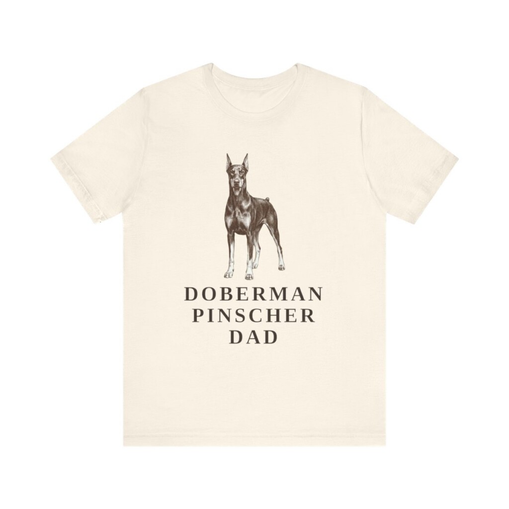Doberman Pinscher Dad Shirt, Vintage Dog Sketch Tee, Dog Dad Gift Doberman Pinscher Dad Shirt, Vintage Dog Sketch Tee, Dog Dad Gift