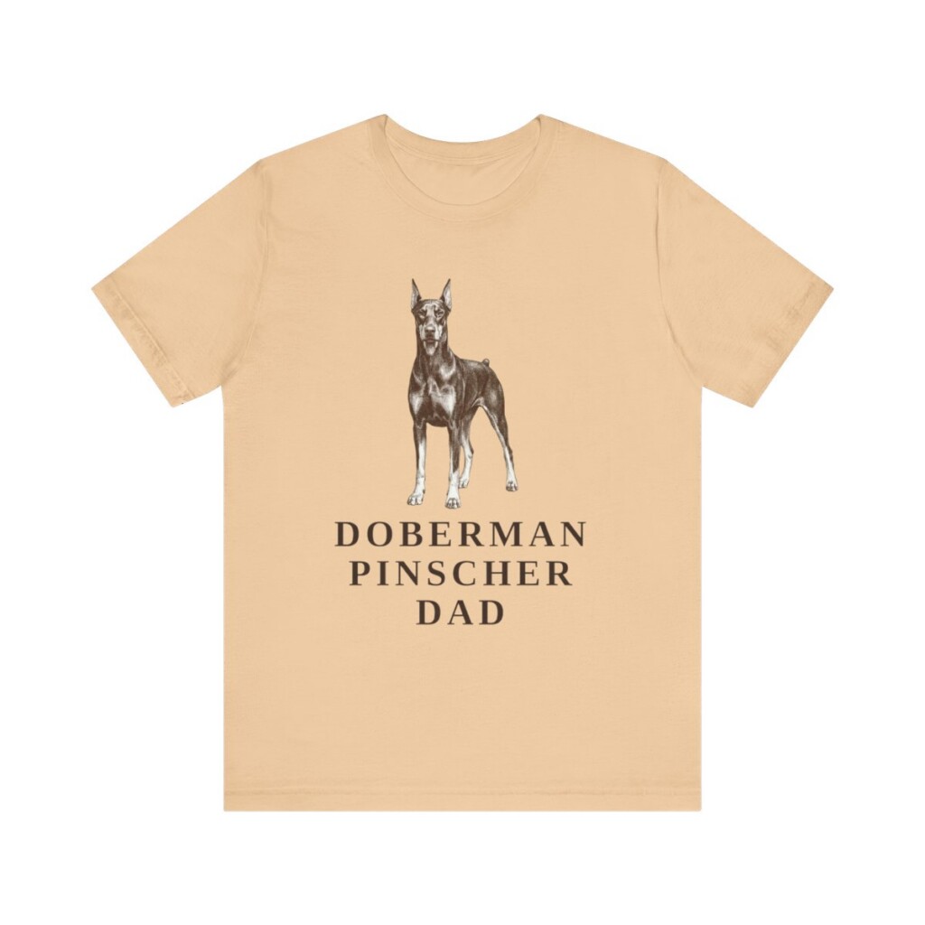 Doberman Pinscher Dad Shirt, Vintage Dog Sketch Tee, Dog Dad Gift Doberman Pinscher Dad Shirt, Vintage Dog Sketch Tee, Dog Dad Gift