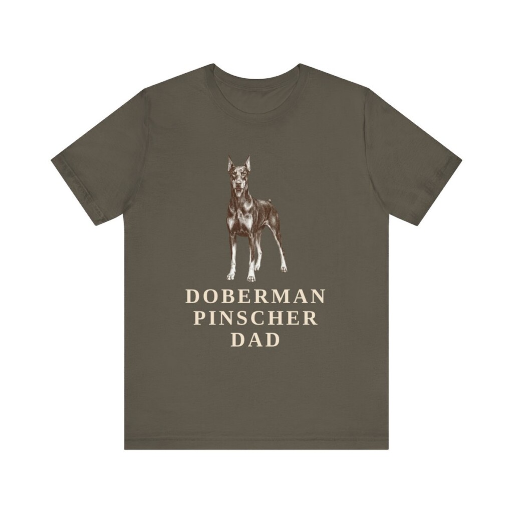 Doberman Pinscher Dad Shirt, Vintage Dog Sketch Tee, Dog Dad Gift Doberman Pinscher Dad Shirt, Vintage Dog Sketch Tee, Dog Dad Gift