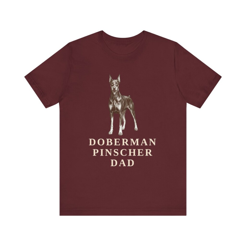 Doberman Pinscher Dad Shirt, Vintage Dog Sketch Tee, Dog Dad Gift Doberman Pinscher Dad Shirt, Vintage Dog Sketch Tee, Dog Dad Gift