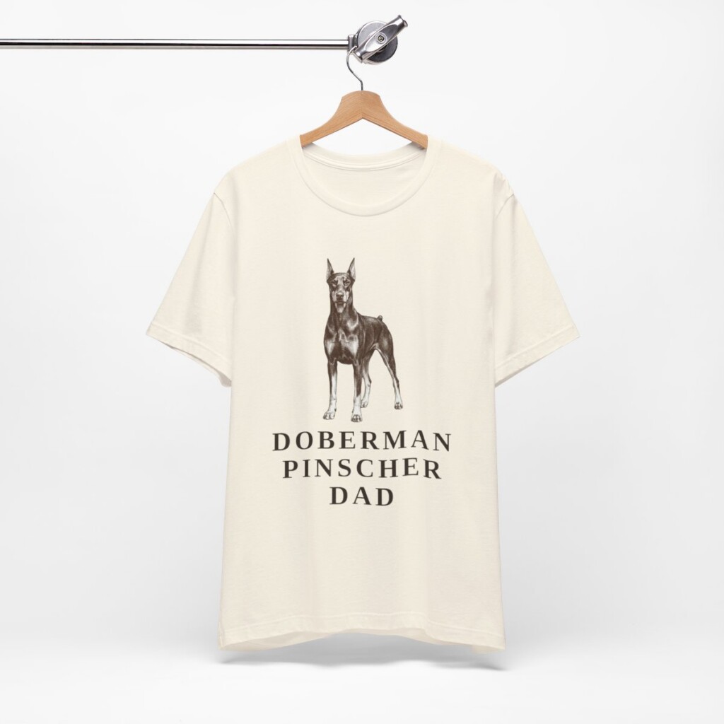 Doberman Pinscher Dad Shirt, Vintage Dog Sketch Tee, Dog Dad Gift Doberman Pinscher Dad Shirt, Vintage Dog Sketch Tee, Dog Dad Gift