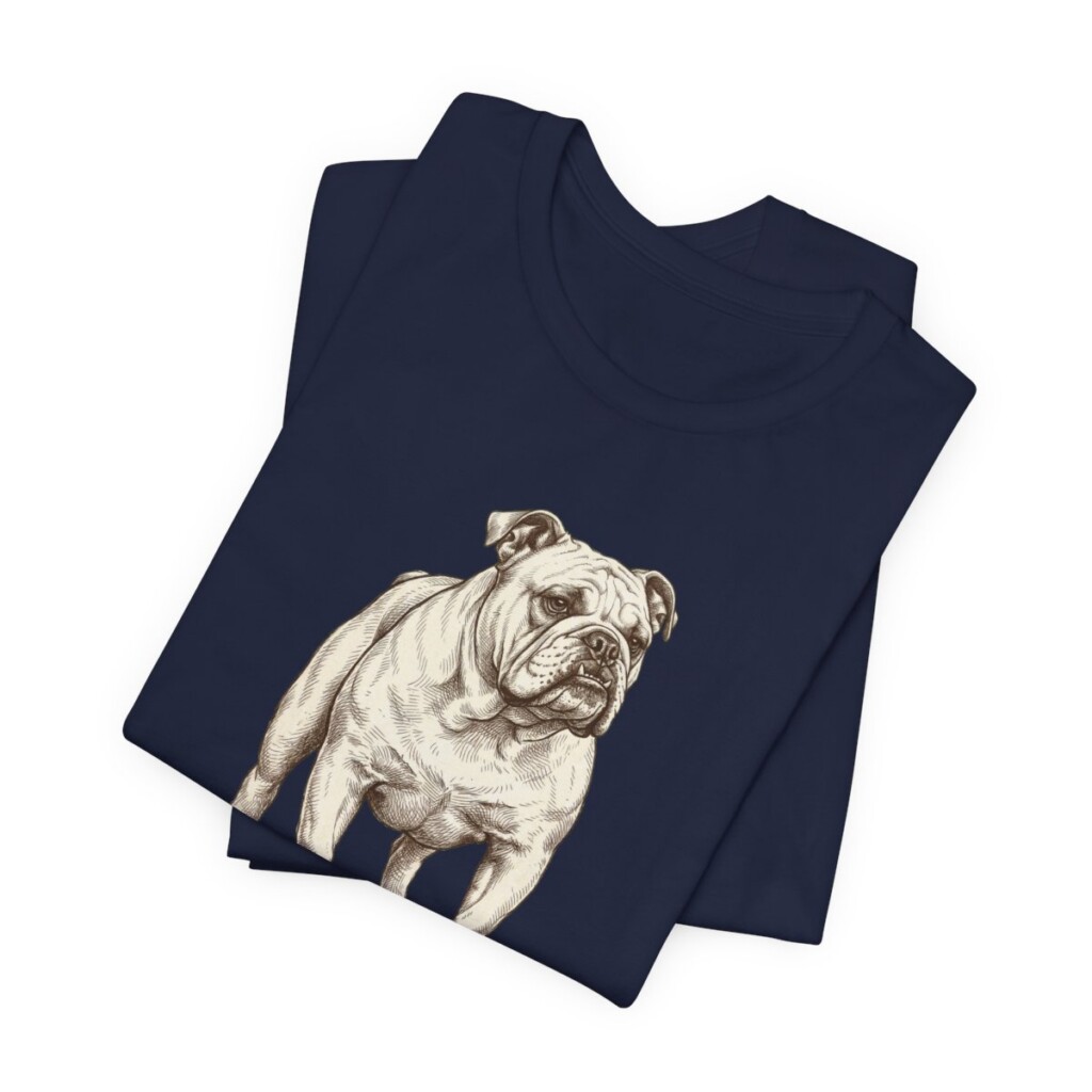 English Bulldog Dad Shirt, Vintage Dog Sketch Tee, Dog Dad Gift
