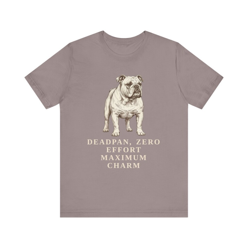English Bulldog Humor Shirt, Vintage Dog Sketch Tee, Dog Humor Gift