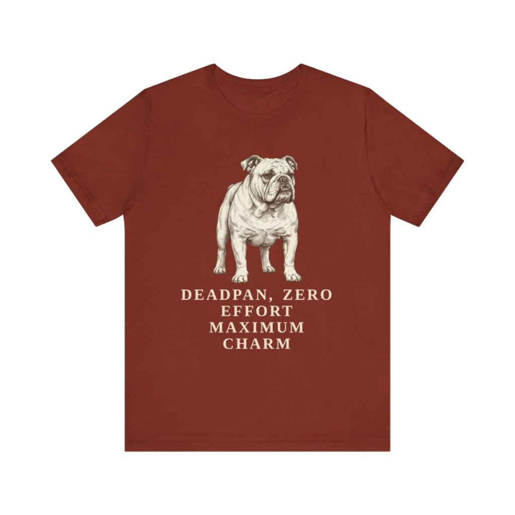 English Bulldog Humor Shirt, Vintage Dog Sketch Tee, Dog Humor Gift