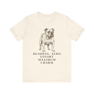 English Bulldog Humor Shirt, Vintage Dog Sketch Tee, Dog Humor Gift