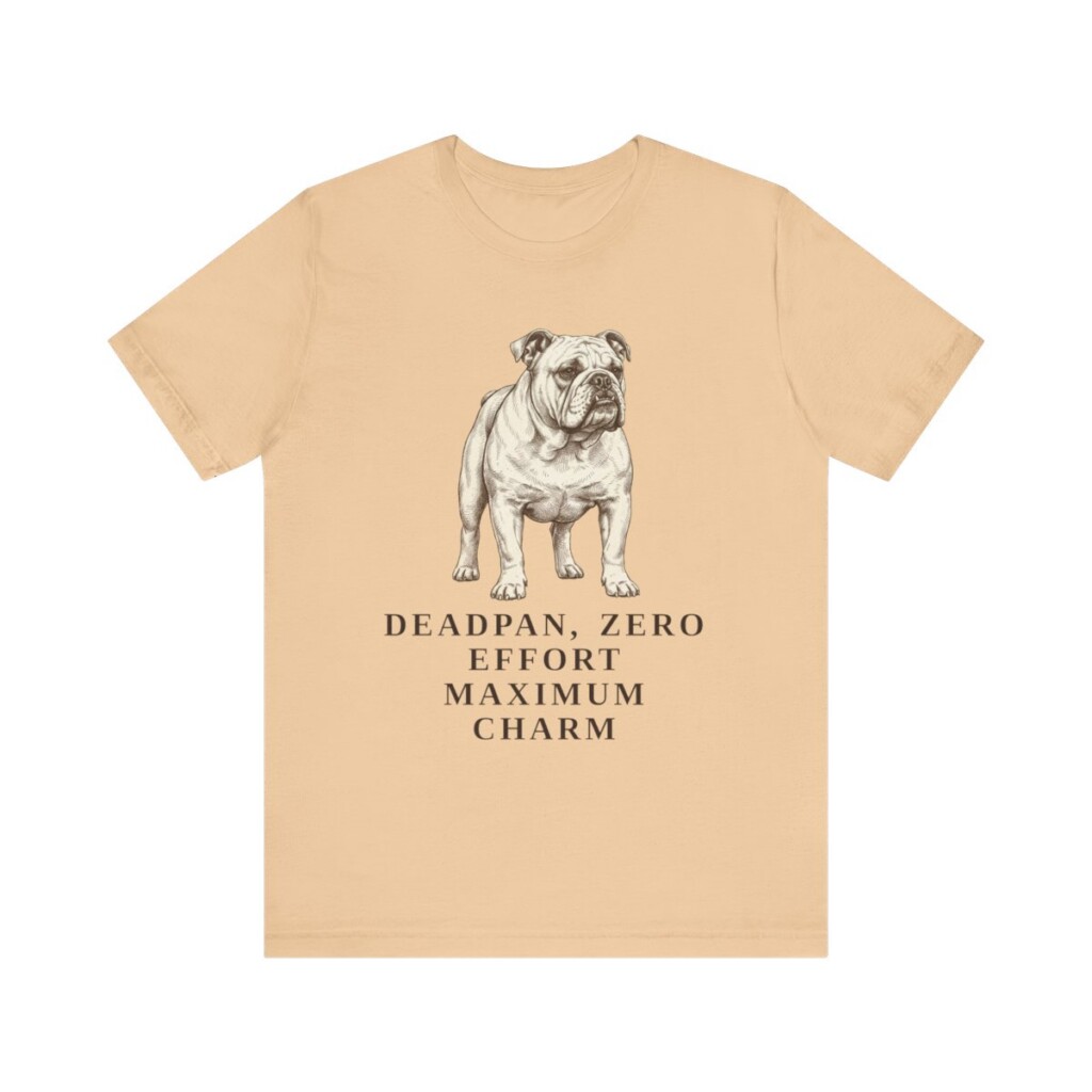 English Bulldog Humor Shirt, Vintage Dog Sketch Tee, Dog Humor Gift