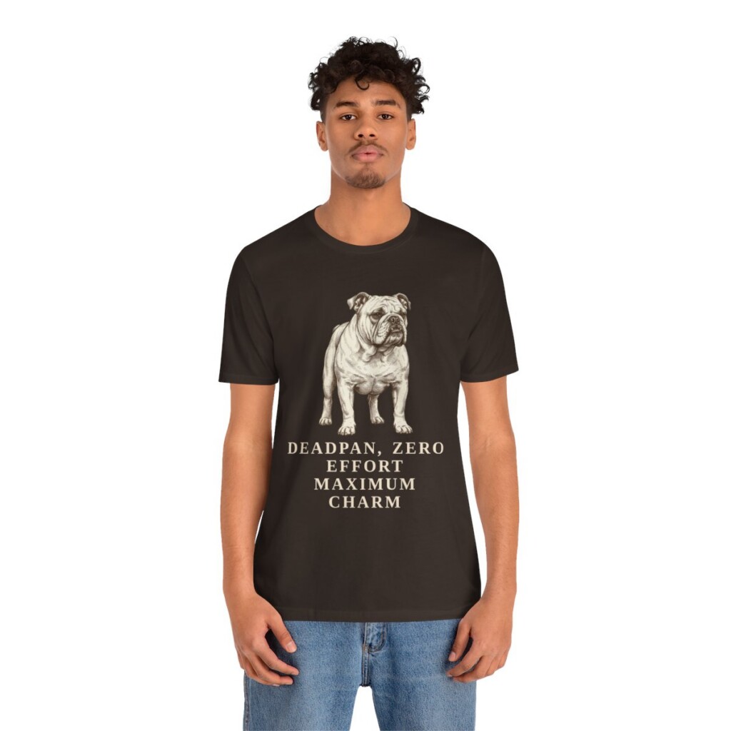 English Bulldog Humor Shirt, Vintage Dog Sketch Tee, Dog Humor Gift
