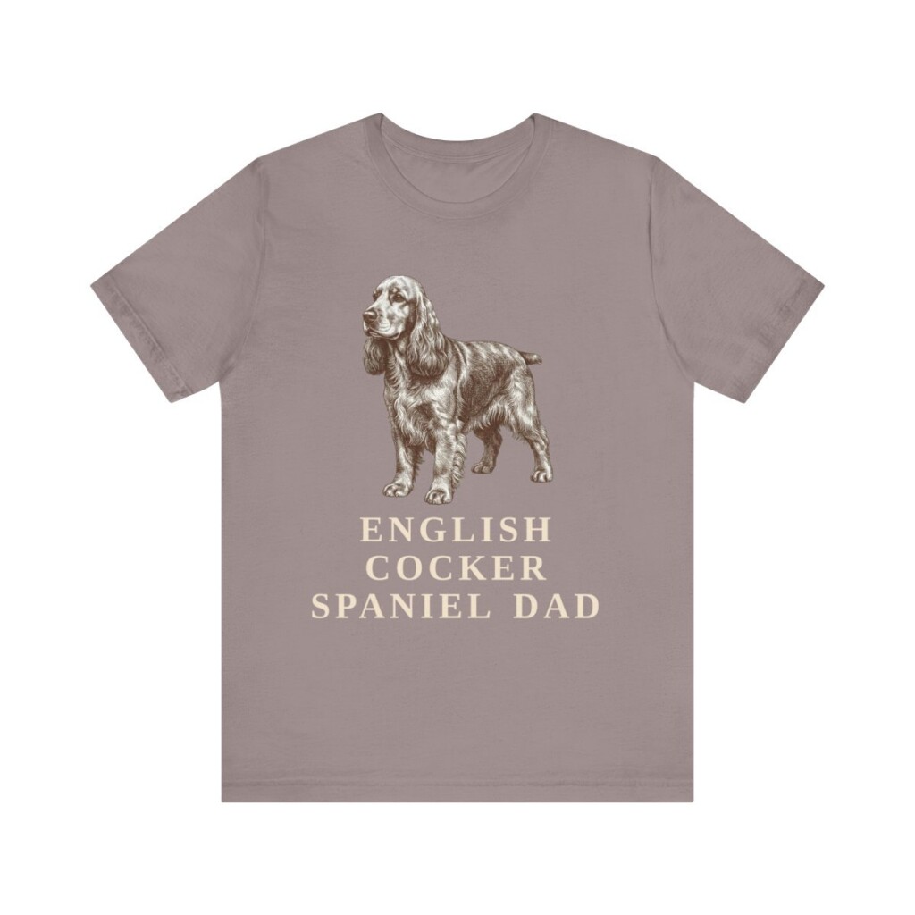 English Cocker Spaniel Dad Shirt, Vintage Dog Sketch Tee, Dog Dad Gift