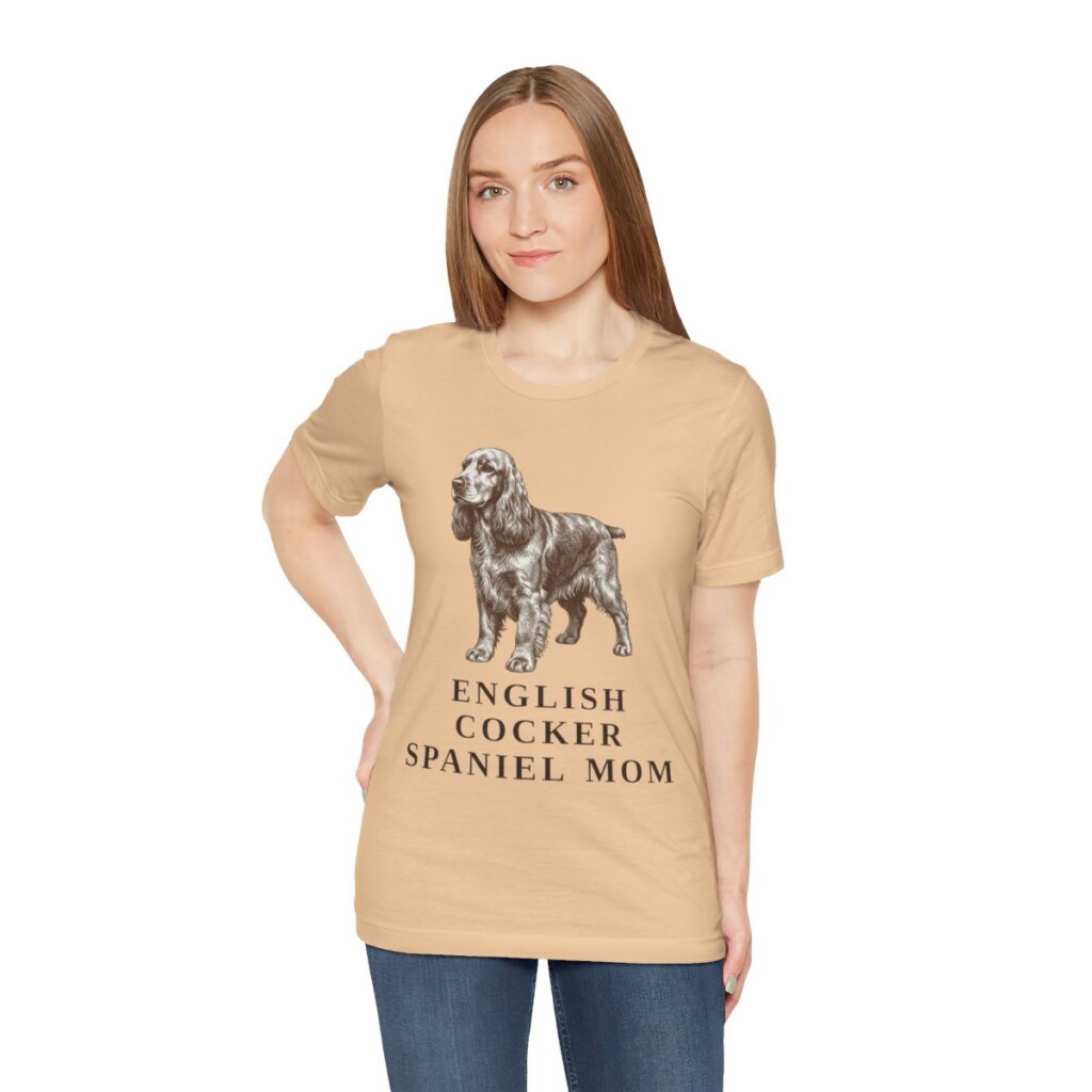 English Cocker Spaniel Mom Shirt, Vintage Dog Sketch Tee, Dog Mom Gift English Cocker Spaniel Mom Shirt, Vintage Dog Sketch Tee, Dog Mom Gift