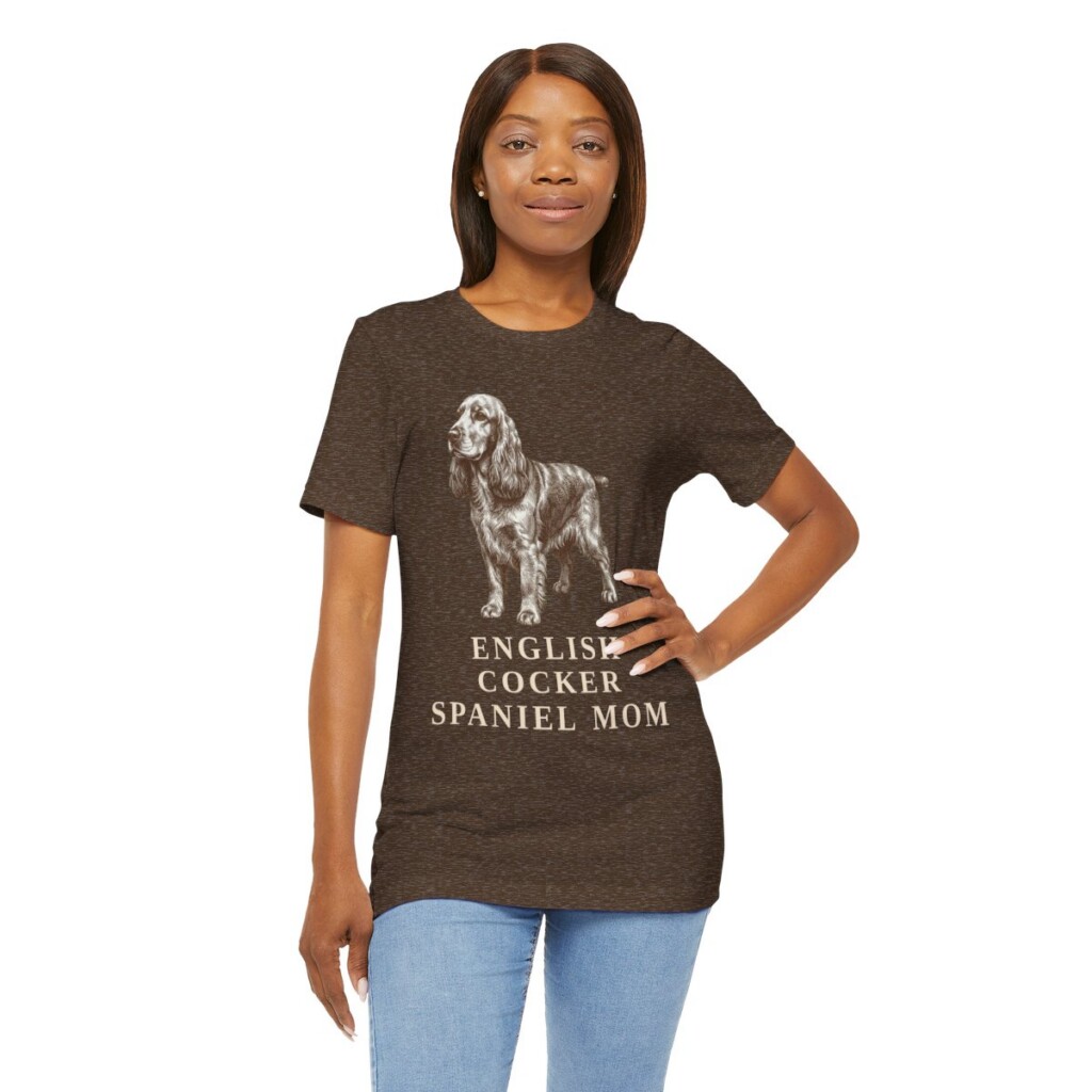English Cocker Spaniel Mom Shirt, Vintage Dog Sketch Tee, Dog Mom Gift English Cocker Spaniel Mom Shirt, Vintage Dog Sketch Tee, Dog Mom Gift