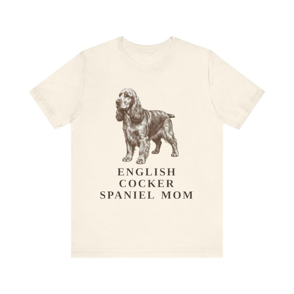 English Cocker Spaniel Mom Shirt, Vintage Dog Sketch Tee, Dog Mom Gift English Cocker Spaniel Mom Shirt, Vintage Dog Sketch Tee, Dog Mom Gift