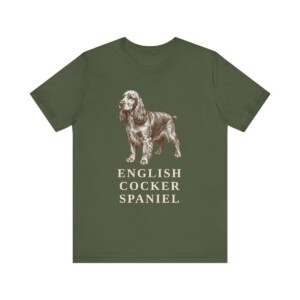 English Cocker Spaniel Lover Shirt, Vintage Dog Sketch Tee, Dog Lover Gift