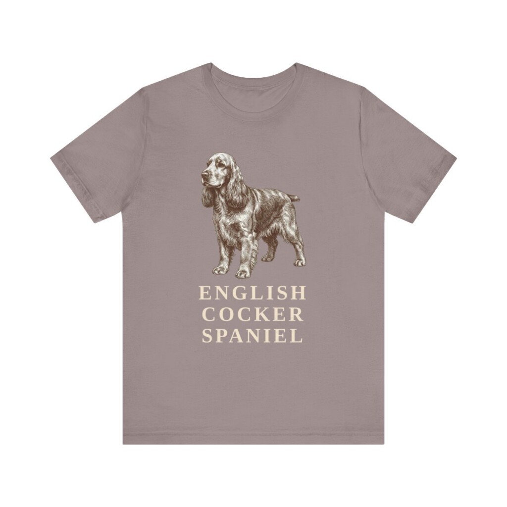 English Cocker Spaniel Lover Shirt, Vintage Dog Sketch Tee, Dog Lover Gift