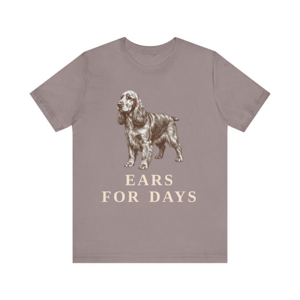 English Cocker Spaniel Humor Shirt, Vintage Dog Sketch Tee, Dog Humor Gift