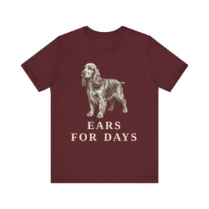 English Cocker Spaniel Humor Shirt, Vintage Dog Sketch Tee, Dog Humor Gift