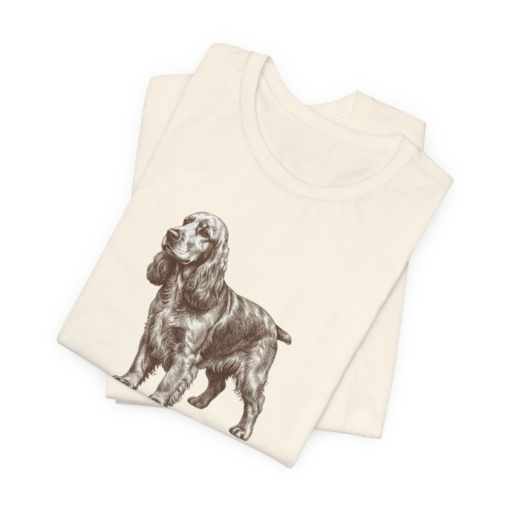 English Cocker Spaniel Latin Shirt, Vintage Dog Sketch Tee, Dog Latin Gift