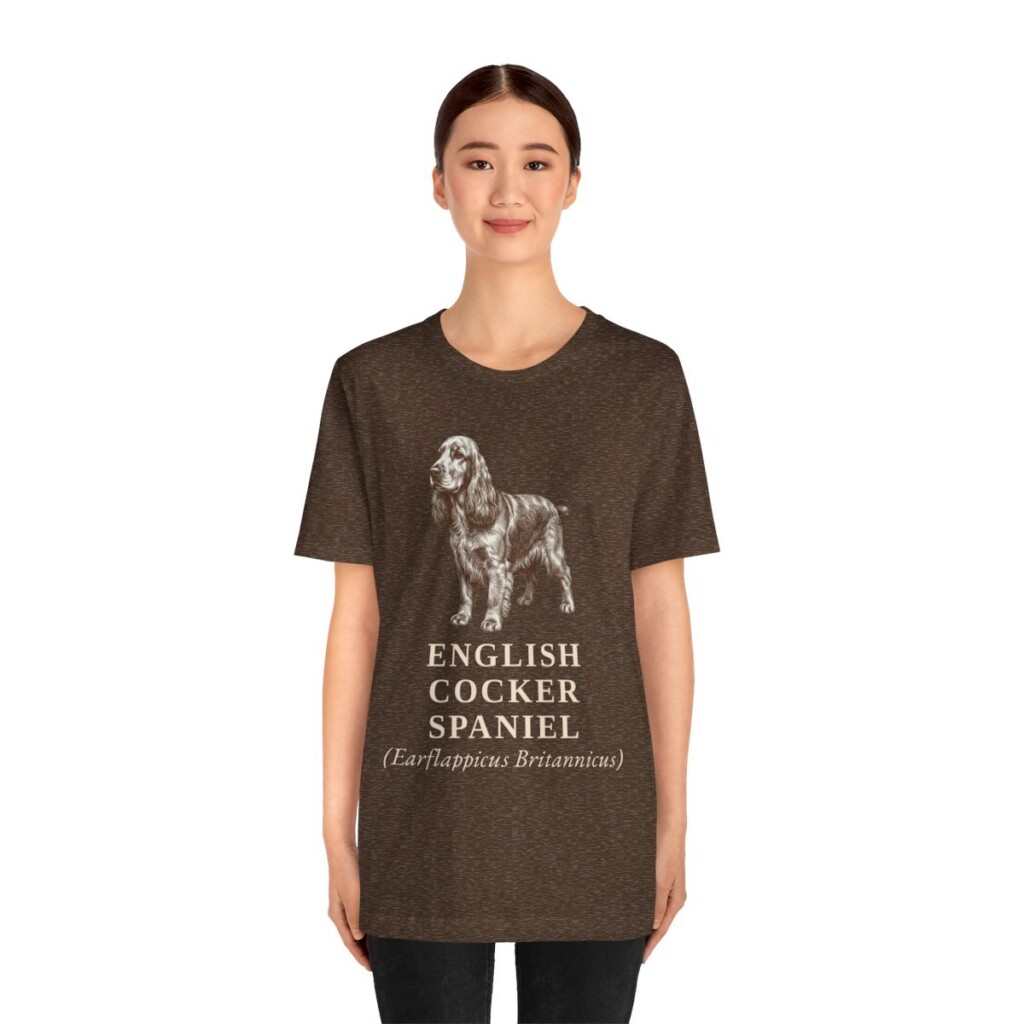 English Cocker Spaniel Latin Shirt, Vintage Dog Sketch Tee, Dog Latin Gift