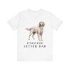 English Setter Dad Shirt, Vintage Dog Sketch Tee, Dog Dad Gift