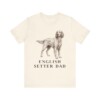 English Setter Dad Shirt, Vintage Dog Sketch Tee, Dog Dad Gift