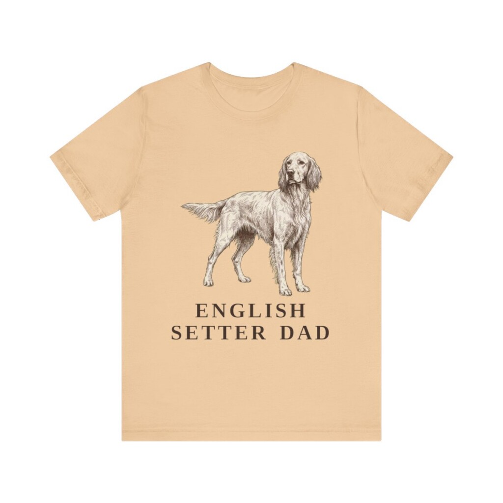 English Setter Dad Shirt, Vintage Dog Sketch Tee, Dog Dad Gift