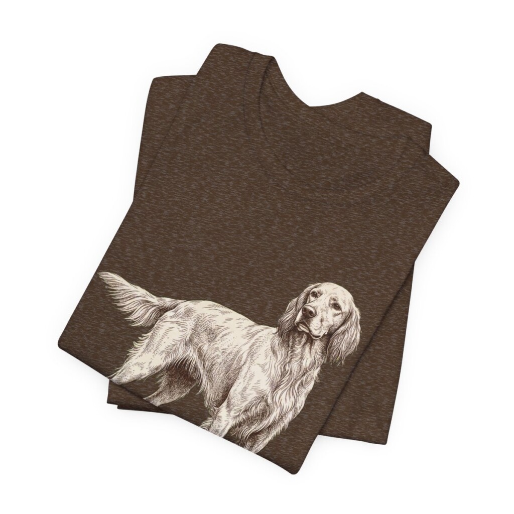 English Setter Dad Shirt, Vintage Dog Sketch Tee, Dog Dad Gift