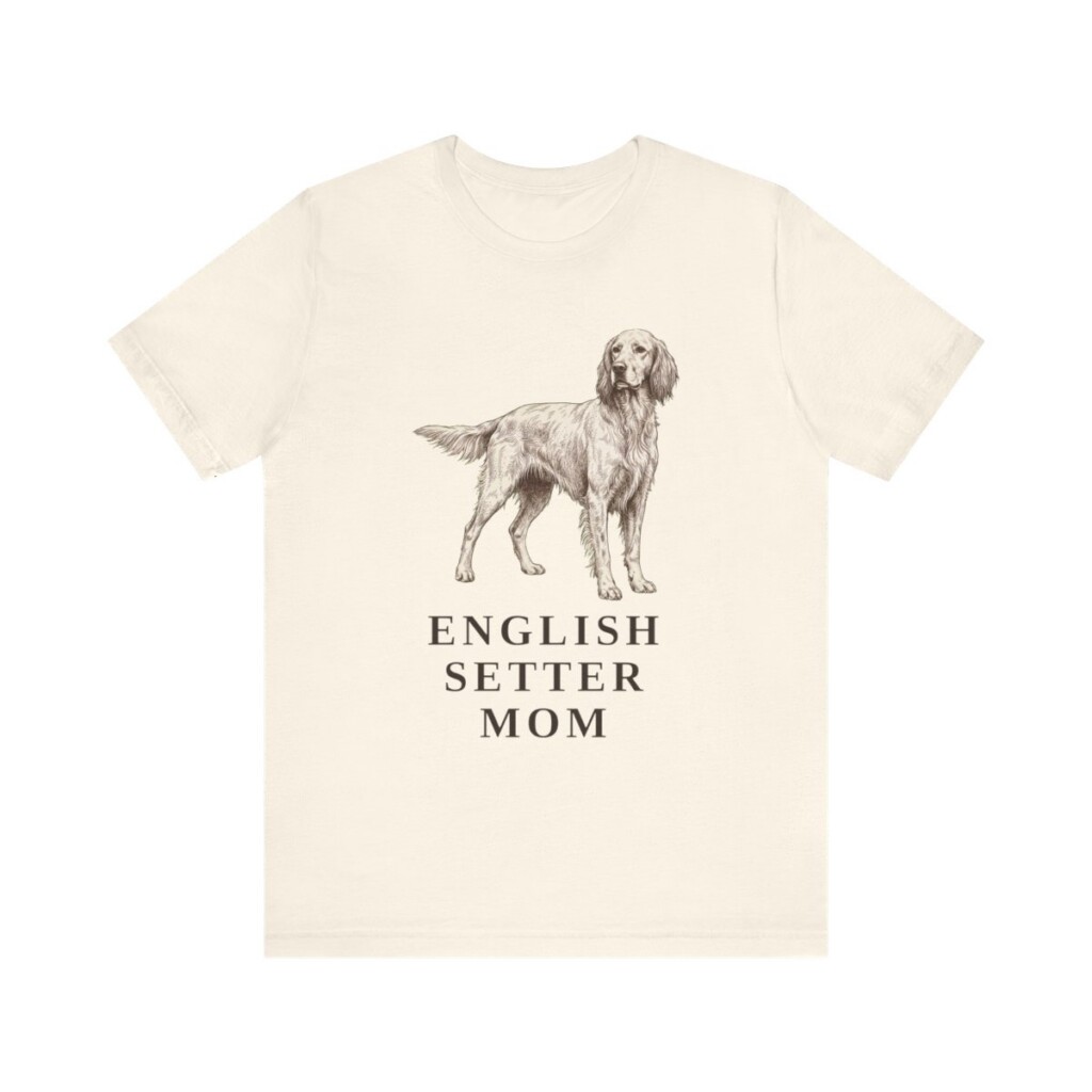 English Setter Mom Shirt, Vintage Dog Sketch Tee, Dog Mom Gift