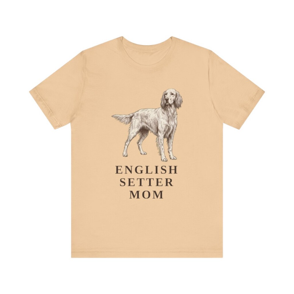 English Setter Mom Shirt, Vintage Dog Sketch Tee, Dog Mom Gift