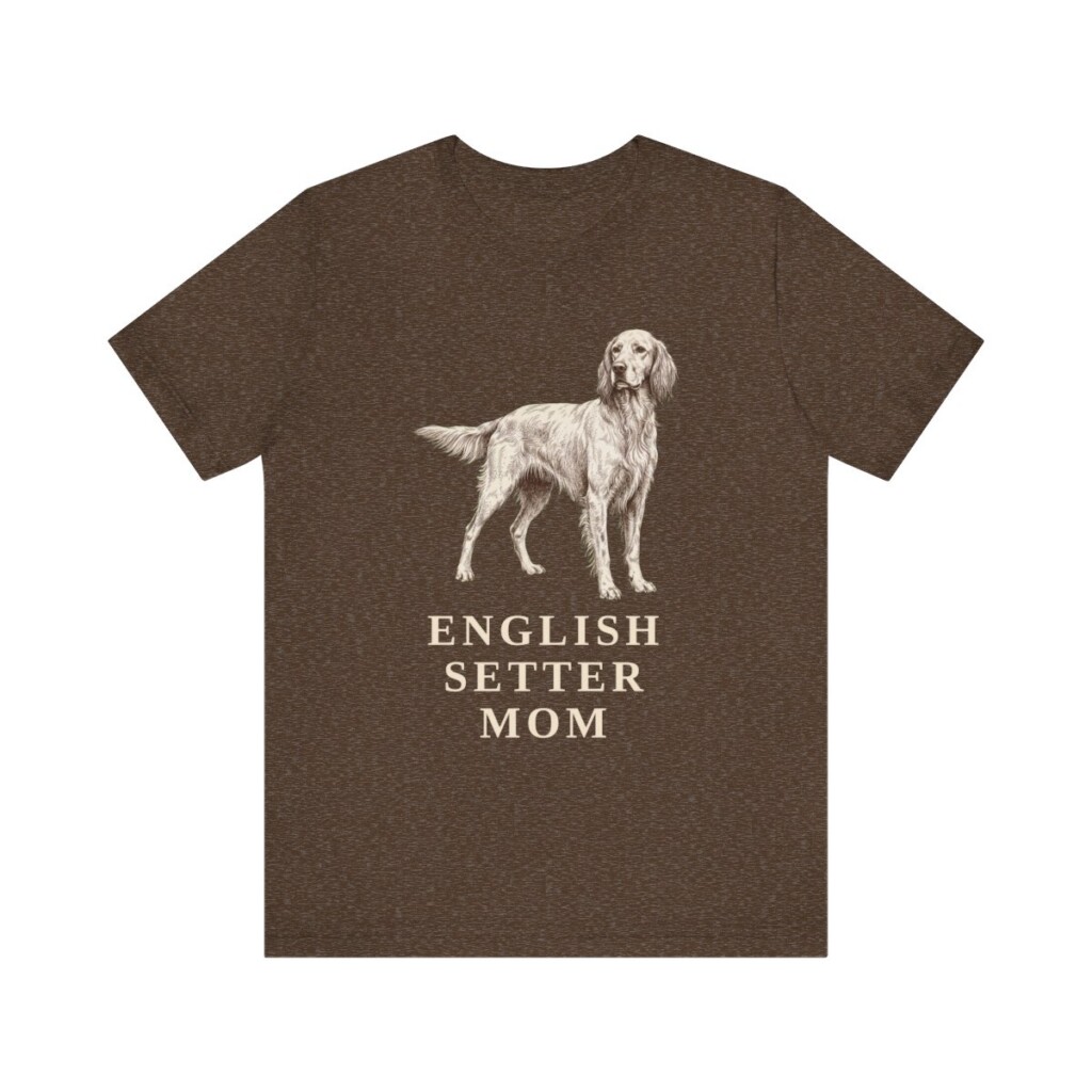 English Setter Mom Shirt, Vintage Dog Sketch Tee, Dog Mom Gift