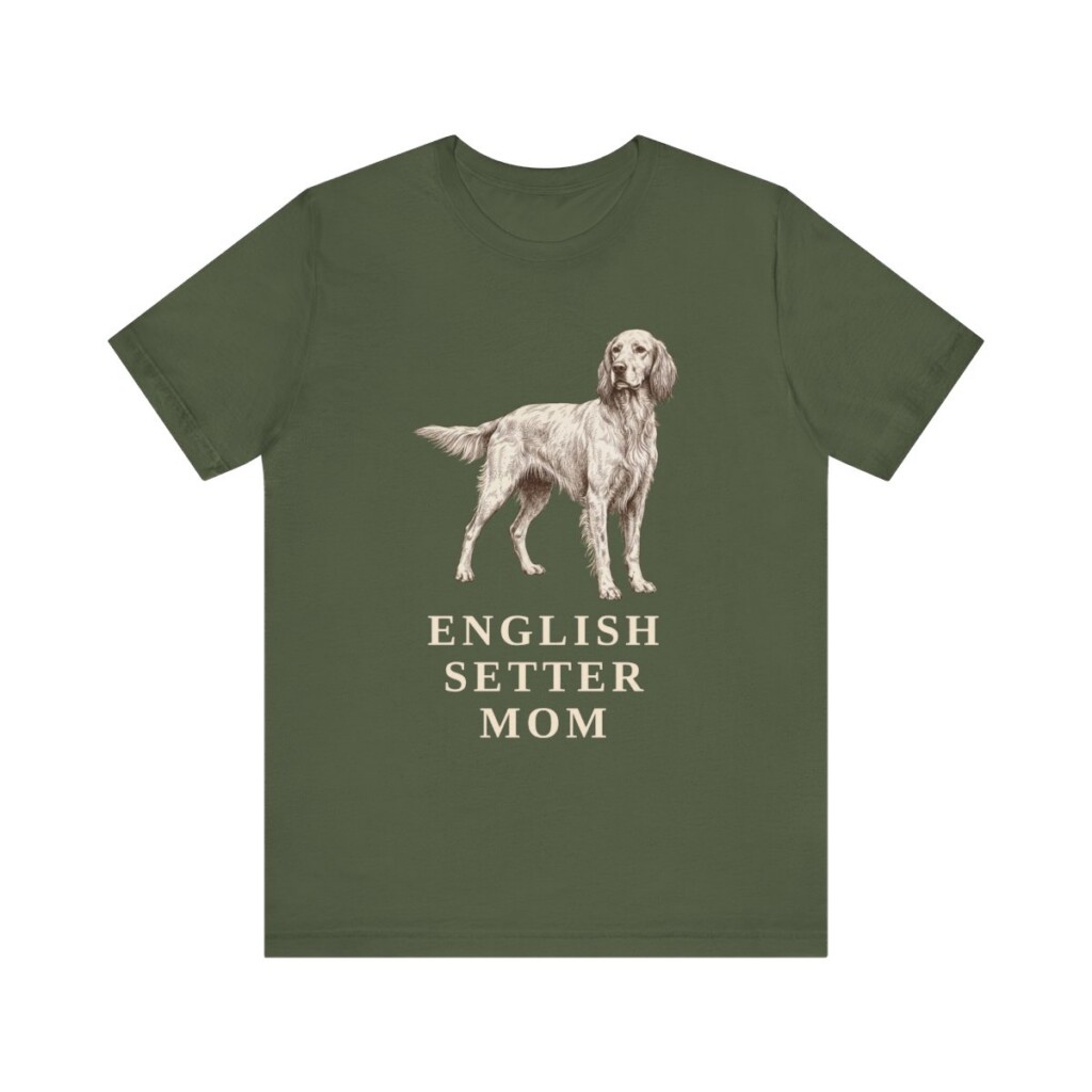 English Setter Mom Shirt, Vintage Dog Sketch Tee, Dog Mom Gift