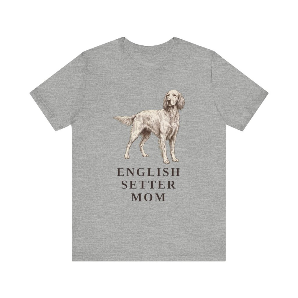 English Setter Mom Shirt, Vintage Dog Sketch Tee, Dog Mom Gift