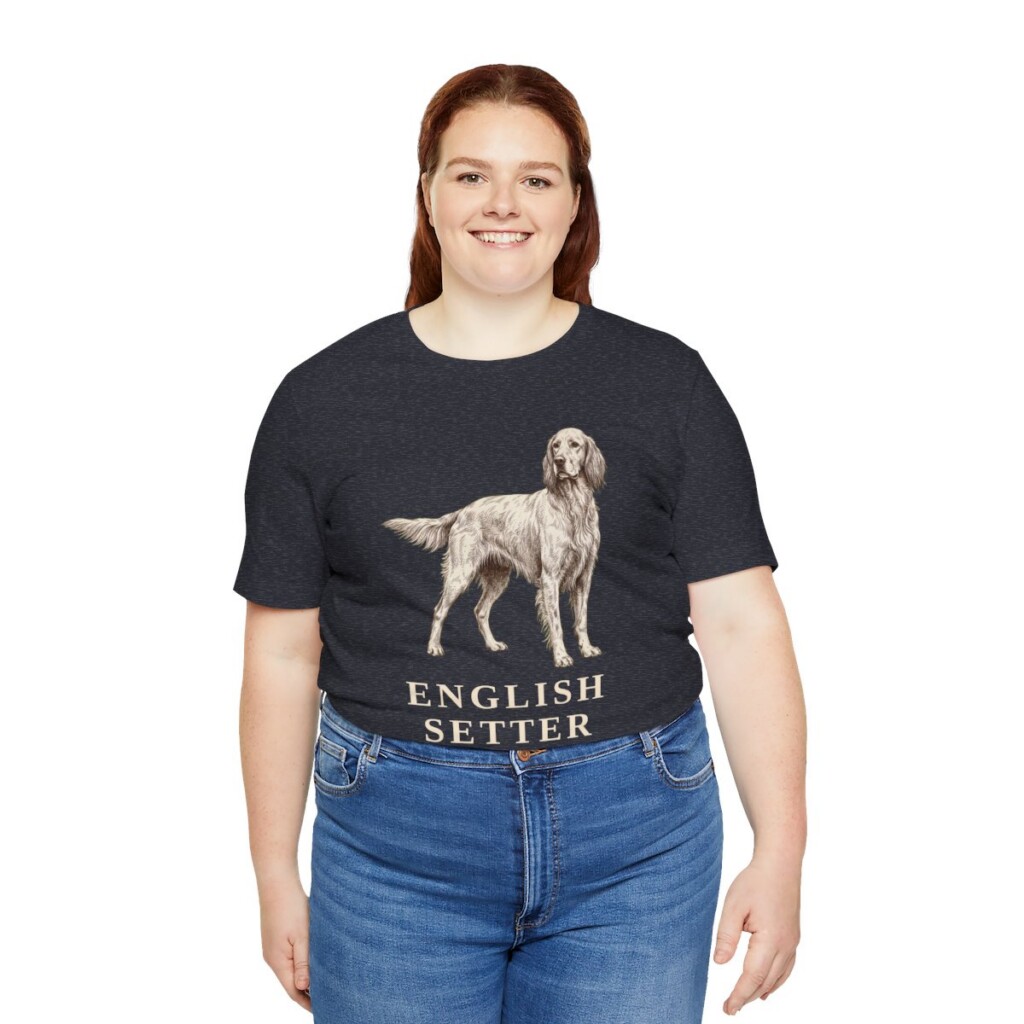 English Setter Mom Shirt, Vintage Dog Sketch Tee, Dog Mom Gift
