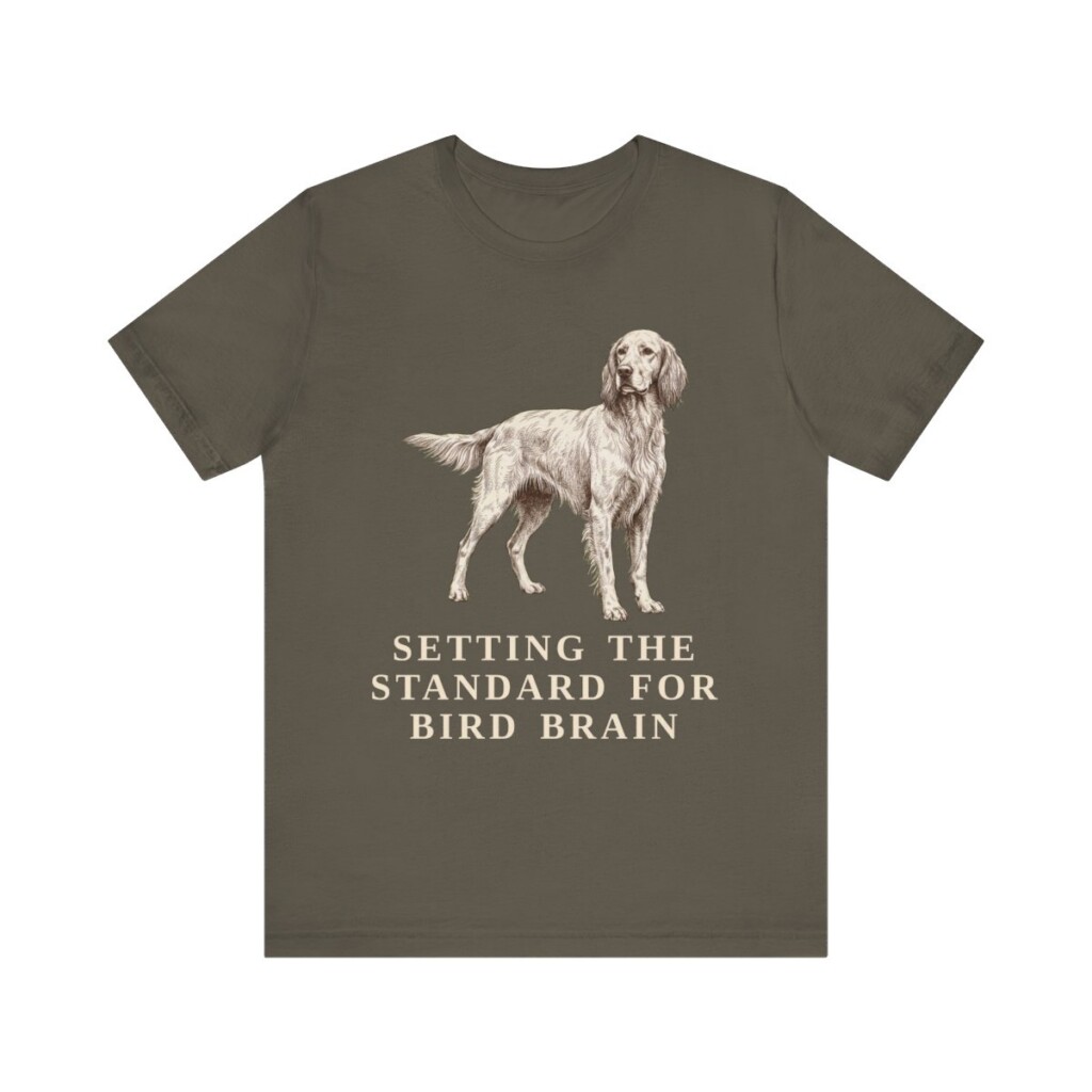English Setter Humor Shirt, Vintage Dog Sketch Tee, Dog Humor Gift