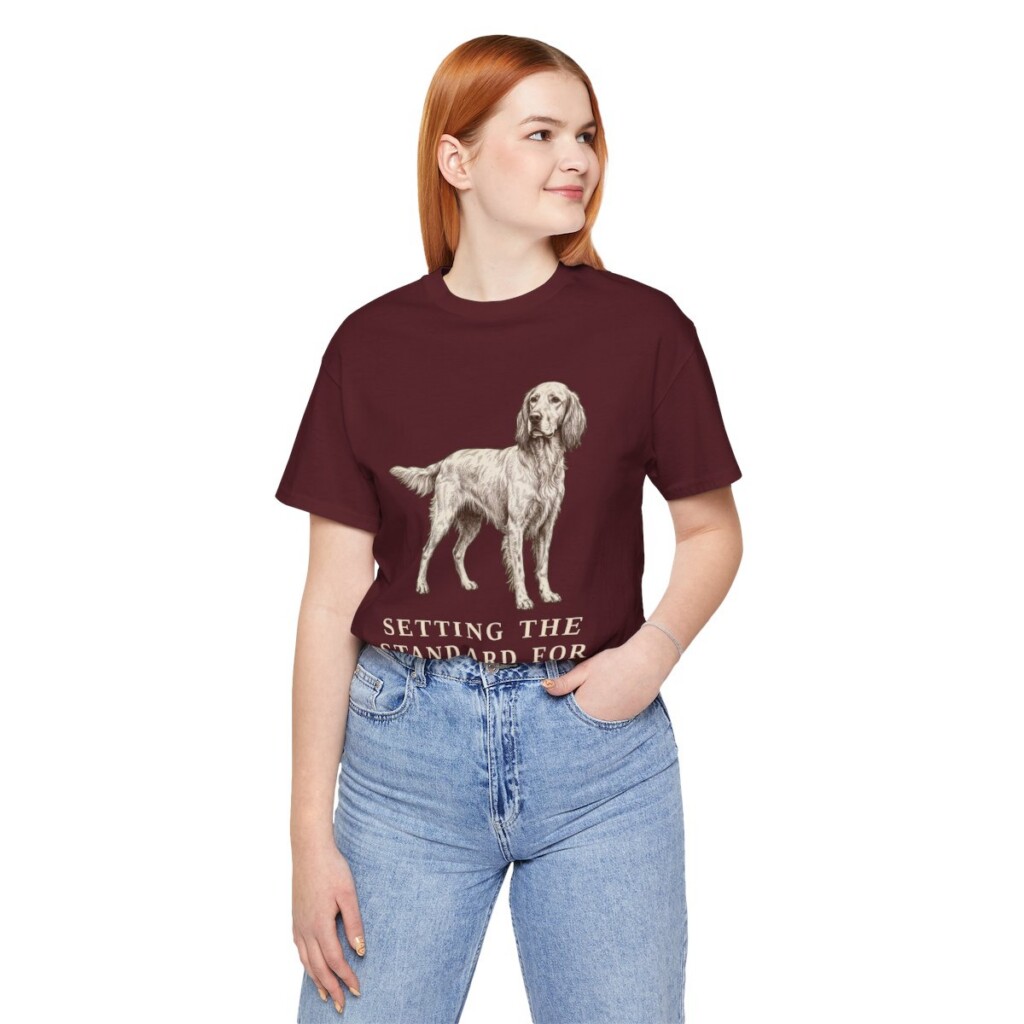 English Setter Humor Shirt, Vintage Dog Sketch Tee, Dog Humor Gift