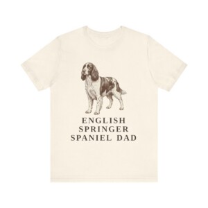 English Springer Spaniel Dad Shirt, Vintage Dog Sketch Tee, Dog Dad Gift