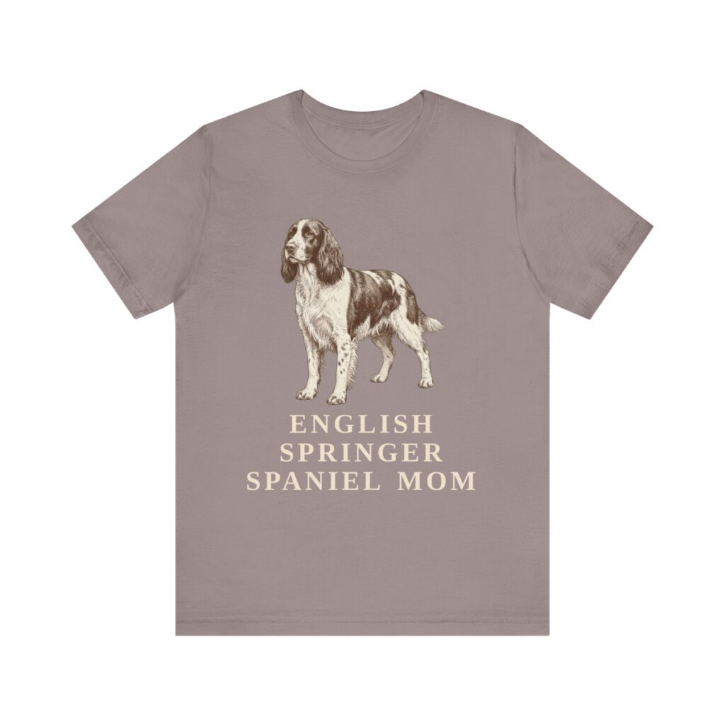 English Springer Spaniel Mom Shirt, Vintage Dog Sketch Tee, Dog Mom Gift