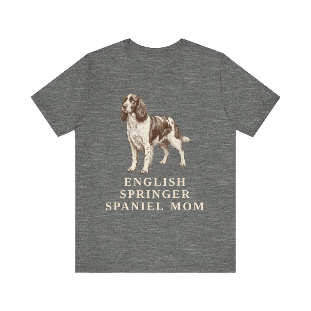 English Springer Spaniel Mom Shirt, Vintage Dog Sketch Tee, Dog Mom Gift